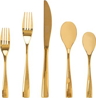 Gibson Home Holland Road 20 Piece Gold Stainless Steel Flatware Set