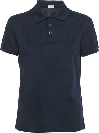 Saint Laurent Katoenen poloshirt - Blauw