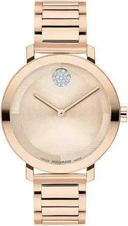 Movado Bold Evolution Quartz Rose Gold Dial Ladies Watch 3601266