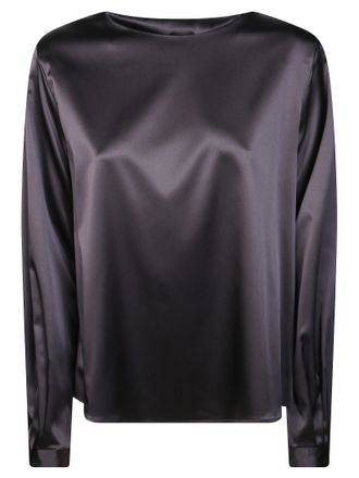 Friedman Black Camicia Tea ML Unito Stretch Long-Sleeve Blouse