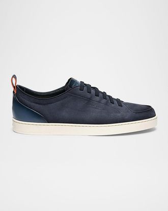 Santoni Men & apos;s Off Duty Burnished Suede Low-Top Sneakers