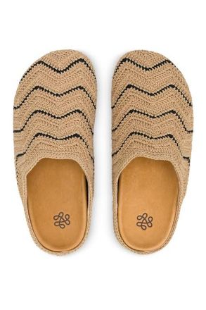 The Sak Bolinas Crochet Ripple Clog in Bamboo/black Ripple at Nordstrom, Size 11