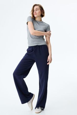 H&M Wide-leg joggers in Navy Blue at Nordstrom, Size Xx-Large