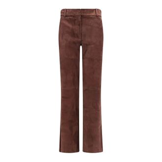 Arma Broek met elastische taille - Dames - Broeken - Bruin - Maat: XS Katoen