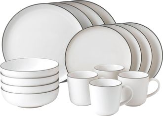 Royal Doulton Gordon Ramsay Bread Street Kitchen Dinnerware Set White, 16 Piece Set