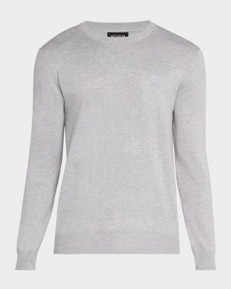 Scotch & Soda Mens Heathered Classic-Fit Crewneck Sweater
