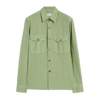 Aspesi Casual Shirts, male, Green, Size: L Aspesi Shirts Green