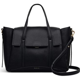 Radley London The Chancery Medium Flapover Satchel Bag in Black at Nordstrom