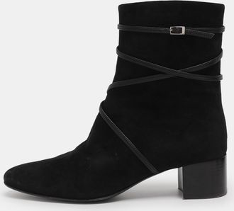 Giuseppe Zanotti Black Suede Mid Calf Boots