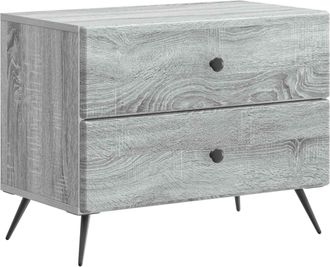 vidaXL Armario De Noche Gris Sonoma 62 X 34,5 X 47,5 Cm Vidaxl