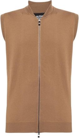 Alpha Studio Heren, Truien, Beige, Maat: XL Poliester