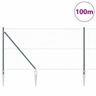 Berkfield Home Hexagon Fence Green 1x100 m Steel