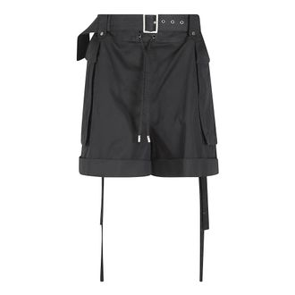 Alexander McQueen Belted Cargo Shorts - female - Alexander McQueen - Casual Shorts - Black - M - Shorts