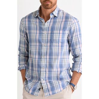 Vineyard Vines Beachcomber Plaid Performance Button-Up Shirt in Summer Evening at Nordstrom, Size Xx-Large