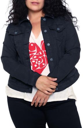 Slink Jeans Denim Jacket in Black at Nordstrom, Size 1X