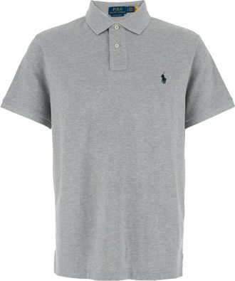 Polo Ralph Lauren Tops, Heren, Grijs, S, Katoen, Custom Fit Polo Shirt