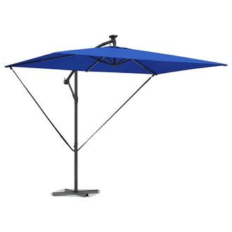 Berkfield Home Modern Cantilever Banana Parasol with Lock Blue 294 x 200 x 254 cm