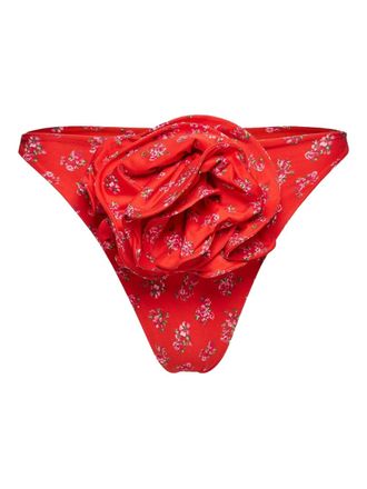 Magda Butrym floral-print bikini bottoms - Rosso
