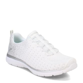 Skechers Womens Virtue-Lucent Sneaker, White/Silver=WSL, 6.5 UK