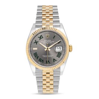 Rolex Pre-owned Rolex Datejust Automatic Chronometer Grey Dial Unisex Watch 126233 GYRJ