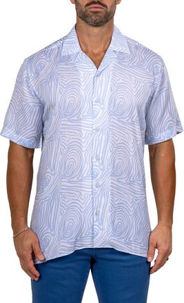 Maceoo Short Sleeve Button Front Shirt in White at Nordstrom, Size 6