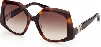 Max Mara MM0012 52F Womens Sunglasses Tortoiseshell Size 56