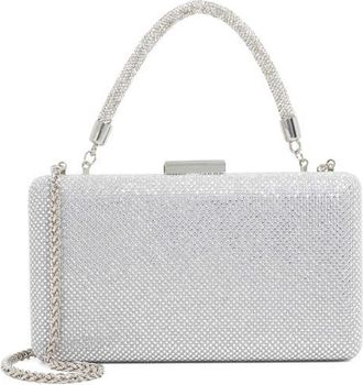 Dune London Beaut Top Handle Frame Clutch in Silver at Nordstrom