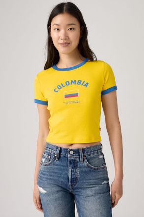 Levi's Camiseta Ringer de Colombia Levis para mujer - Mujer - XL - Amarillo / X Colombia