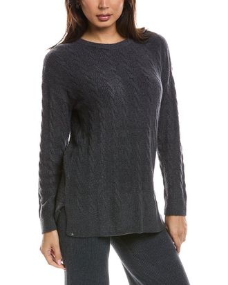 Barefoot Dreams Cozychic Lite Cable Slit Pullover