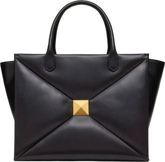 Valentino Garavani Roman stud tote - women - Lambskin/Metal/Lambskin/Plastic - One Size - Black