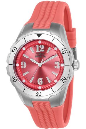 Invicta Angel 24122 Dameshorloge - Quartz Uurwerk - Roestvrij Staal met Roze Wijzerplaat - 38 mm