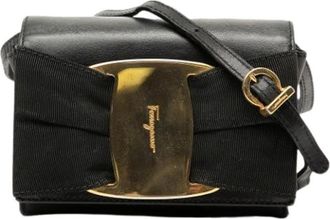 Ferragamo Pre-owned Mini Bags, female, Black, Size: ONE SIZE Pre-owned Mini Crossbody Bag