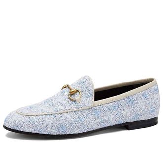 Gucci (WMNS) Gucci Jordaan Tweed Loafers Blue 431467-GYV10-4590