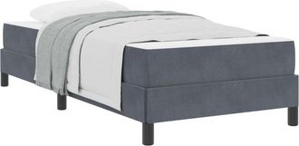 vidaXL Cama Tipo Box Spring Con Colch&oacute;n Gris Oscuro 90 X 210 Cm Tela Vidaxl