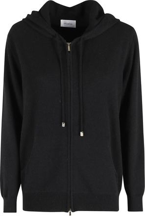 Malo Truien & Vesten, Dames, Zwart, S, Bomber Zip Cappuccio