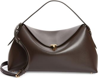 Toteme T-Lock Curve Shoulder Bag in Bark at Nordstrom
