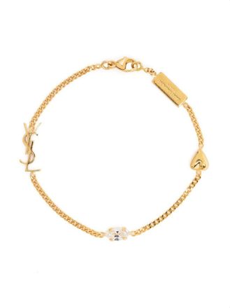 Saint Laurent Golden Opyum heart charm bracelet