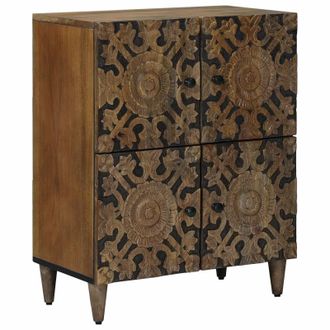 vidaXL Aparador Marr&oacute;n 60 X 33,5 X 75 Cm Madera De Mango Maciza Vidaxl