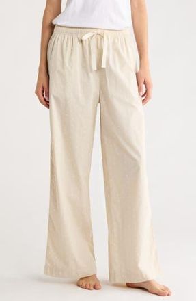 Nordstrom Cotton Poplin Pajama Pants in Beige Zena Geo at Nordstrom Rack, Size X-Small