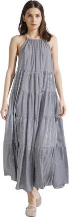 Seventy Mouwloze jurk van gestreepte viscose - Dames - Maxi kleedjes - Veelkleurig - S - Kleedjes