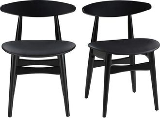 Miliboo Sillas N&oacute;rdicas Negras (lote De 2) Walford