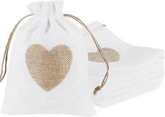 No Brand 30 Bolsas De Yute, Peque&ntilde;as Bolsas De Regalo, 10 X 14 Cm, Bolsas De Algod&oacute;n Con Cord&oacute;n, Bolsas De Tela Para Rellenar, Bolsas De Regalo, Bolsas De Lino