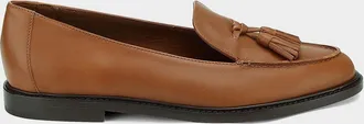 Manolo Blahnik Bucky Leather Loafers