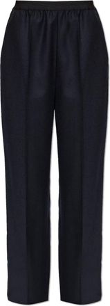 Maison Margiela Pantaloni dritti in lana vergine - - Trousers - Donna - Blu - XS
