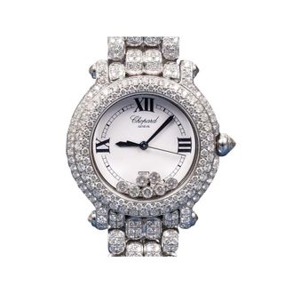 Chopard Pre-owned Chopard Happy Sport Quartz Diamond White Dial Unisex Watch 276317-0002