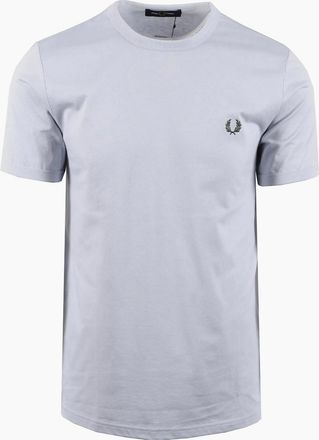 Fred Perry Mens FRED PERRY RINGER T-SHIRT DUSKY BLUE - Pink/Blue - Size: 42
