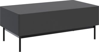 Selsey Selsey Olio - Mesa De Centro Con Dos Puertas Abatibles - Negro - 100x53 Cm