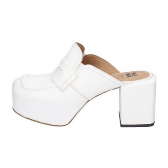 Moma Heeled Mules, female, White, Size: 7 US Heeled Mules