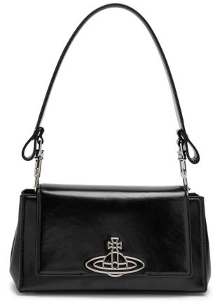 Vivienne Westwood Hazel Medium Glossed Leather Shoulder bag - Black - One Size