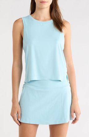 Rhone Serene Crop Performance Tank in Pool Blue at Nordstrom, Size Xx-Large